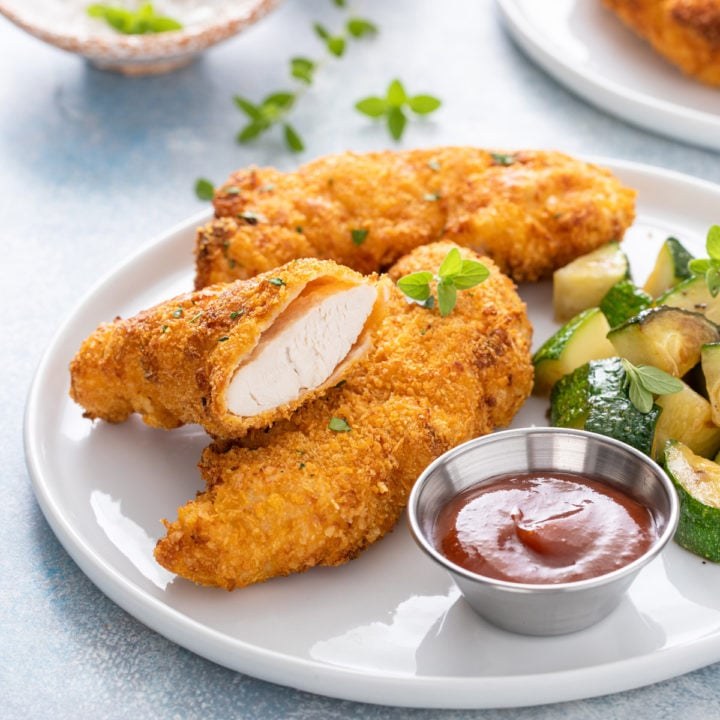 Golden crispy chicken tenders